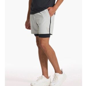 Vuori Fullerton Dark Vapor Grey Lined Athletic Shorts size XXL